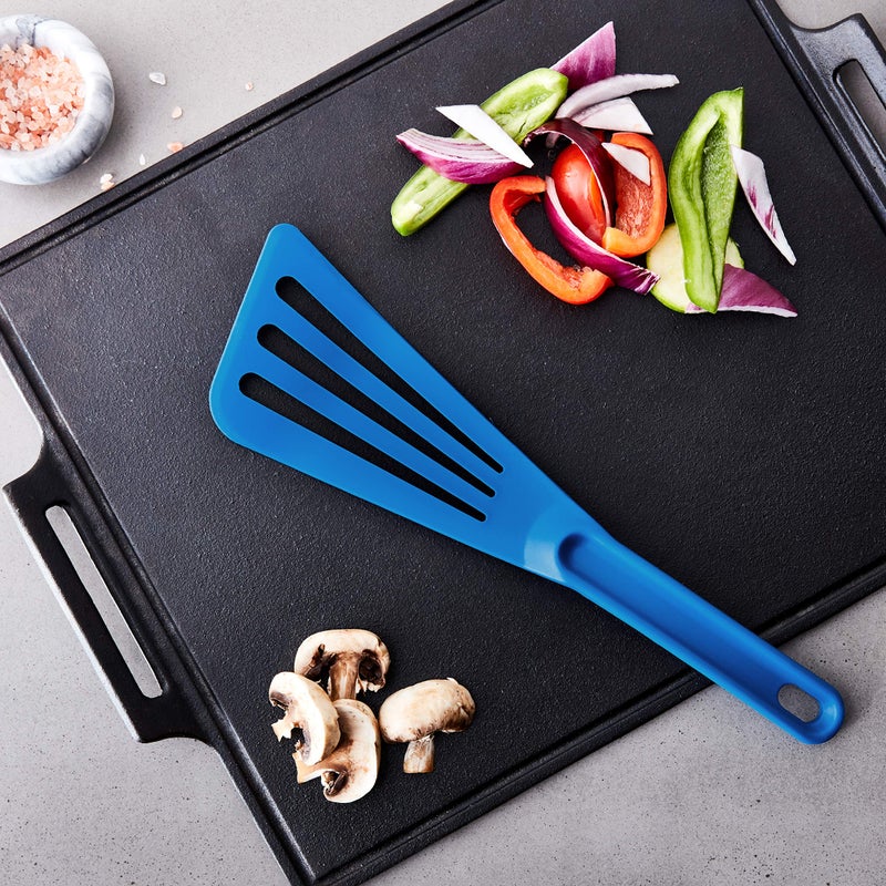 Mercer Culinary Hell's Tools Hi-Heat Slotted Spatula, 12 Inch x 3.5 Inch, Blue - Image 2